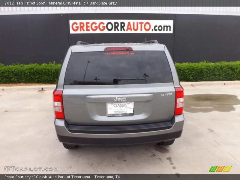 Mineral Gray Metallic / Dark Slate Gray 2012 Jeep Patriot Sport