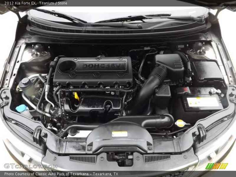  2012 Forte EX Engine - 2.0 Liter DOHC 16-Valve CVVT 4 Cylinder