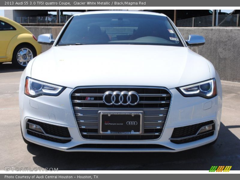 Glacier White Metallic / Black/Magma Red 2013 Audi S5 3.0 TFSI quattro Coupe