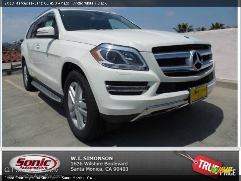 Arctic White / Black 2013 Mercedes-Benz GL 450 4Matic