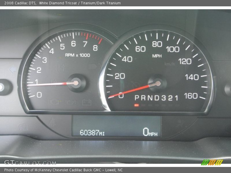 White Diamond Tricoat / Titanium/Dark Titanium 2008 Cadillac DTS