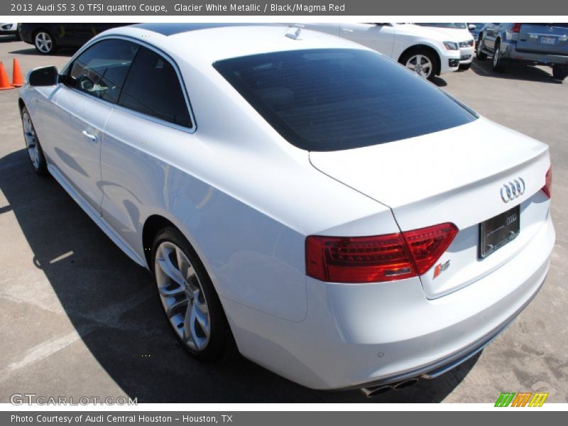 Glacier White Metallic / Black/Magma Red 2013 Audi S5 3.0 TFSI quattro Coupe