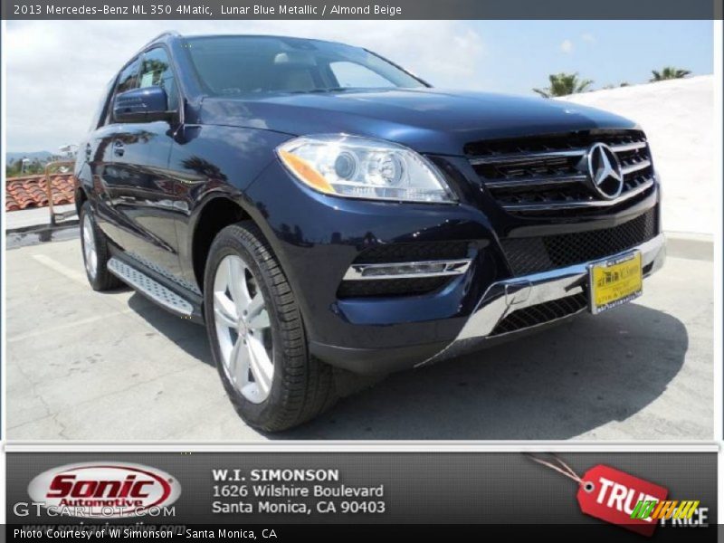 Lunar Blue Metallic / Almond Beige 2013 Mercedes-Benz ML 350 4Matic