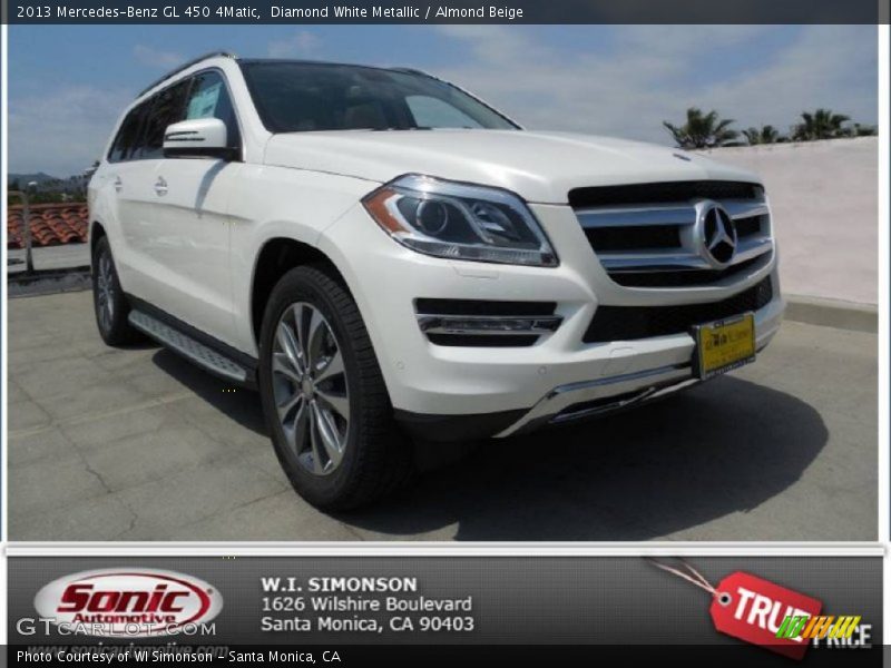 Diamond White Metallic / Almond Beige 2013 Mercedes-Benz GL 450 4Matic