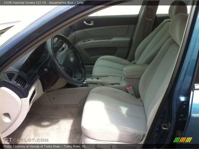 Aquamarine Blue / Gray 2008 Hyundai Sonata GLS V6