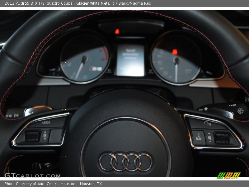 Glacier White Metallic / Black/Magma Red 2013 Audi S5 3.0 TFSI quattro Coupe