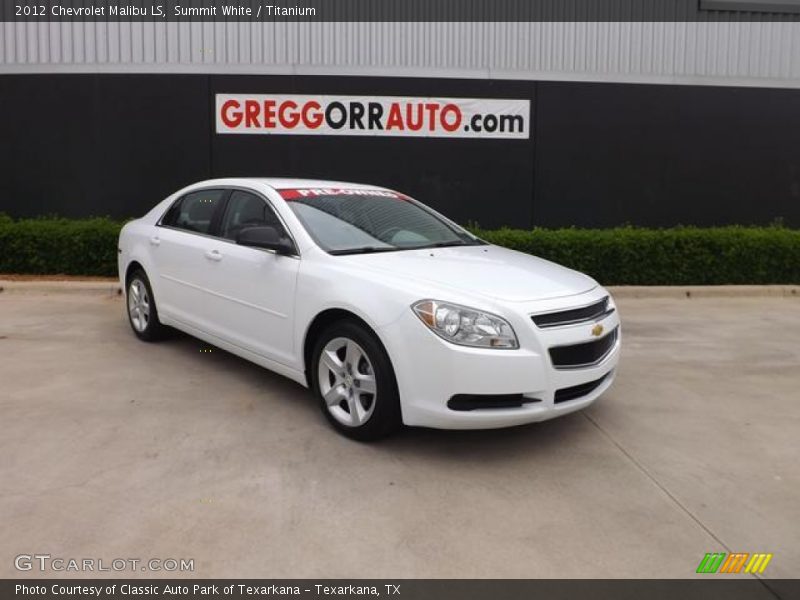 Summit White / Titanium 2012 Chevrolet Malibu LS