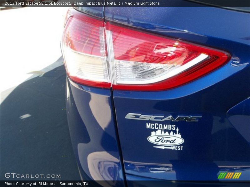 Deep Impact Blue Metallic / Medium Light Stone 2013 Ford Escape SE 1.6L EcoBoost