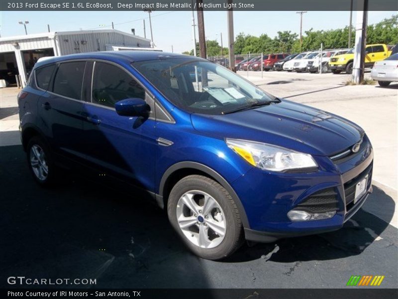 Deep Impact Blue Metallic / Medium Light Stone 2013 Ford Escape SE 1.6L EcoBoost