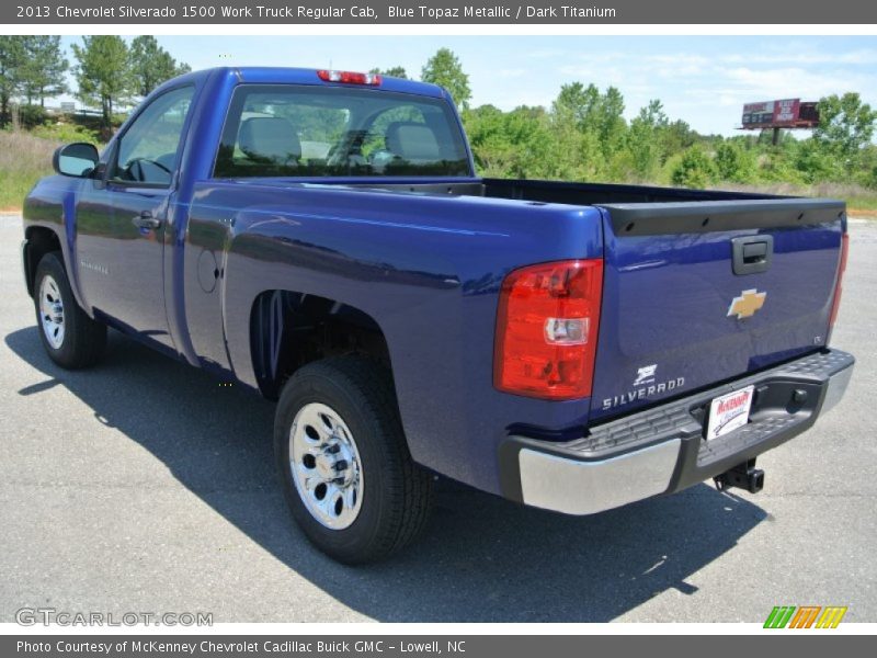 Blue Topaz Metallic / Dark Titanium 2013 Chevrolet Silverado 1500 Work Truck Regular Cab