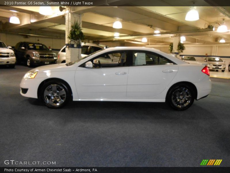 Summit White / Light Taupe 2010 Pontiac G6 Sedan