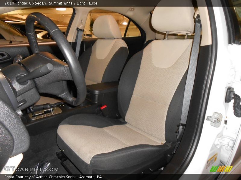 Summit White / Light Taupe 2010 Pontiac G6 Sedan
