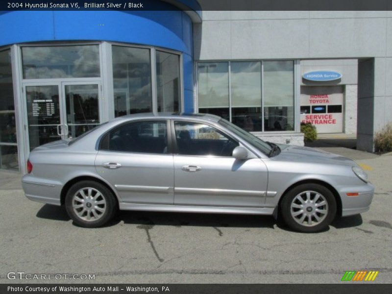 Brilliant Silver / Black 2004 Hyundai Sonata V6
