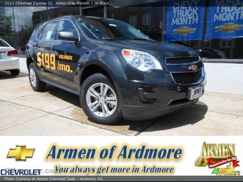 Ashen Gray Metallic / Jet Black 2013 Chevrolet Equinox LS