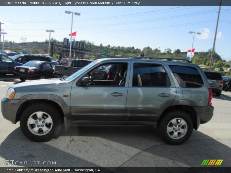 Light Cypress Green Metallic / Dark Flint Gray 2003 Mazda Tribute LX-V6 4WD