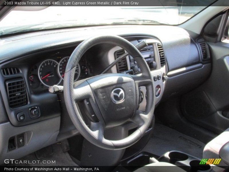 Light Cypress Green Metallic / Dark Flint Gray 2003 Mazda Tribute LX-V6 4WD