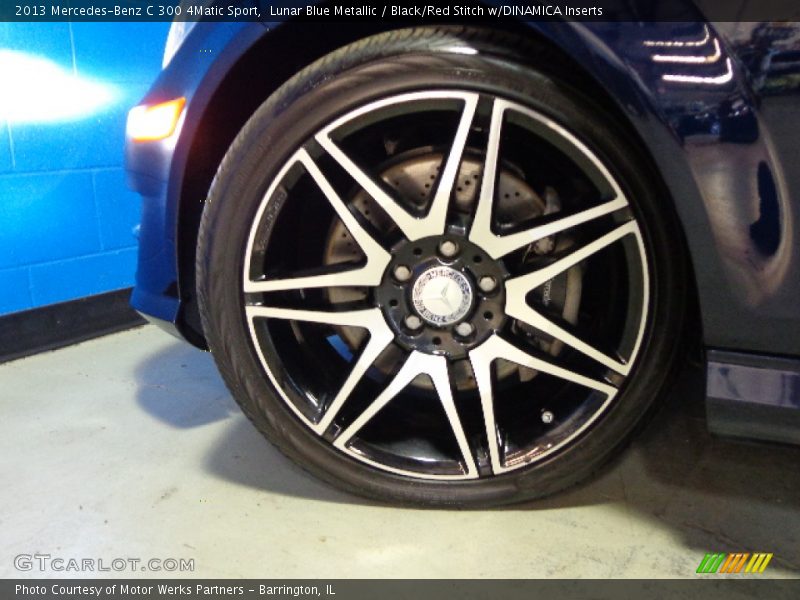 Lunar Blue Metallic / Black/Red Stitch w/DINAMICA Inserts 2013 Mercedes-Benz C 300 4Matic Sport