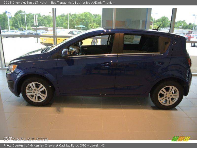 Blue Topaz Metallic / Jet Black/Dark Titanium 2013 Chevrolet Sonic LT Hatch