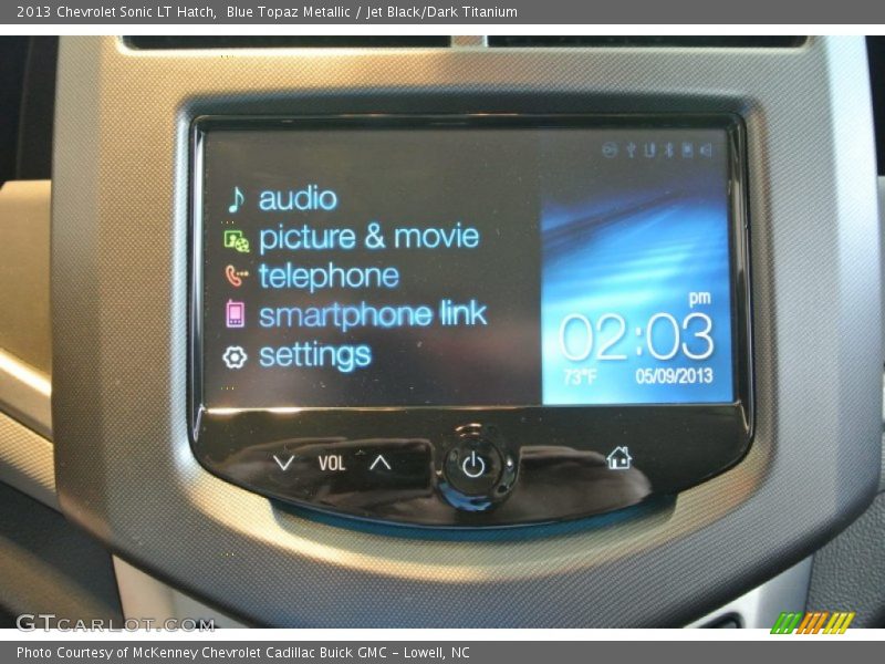 Blue Topaz Metallic / Jet Black/Dark Titanium 2013 Chevrolet Sonic LT Hatch