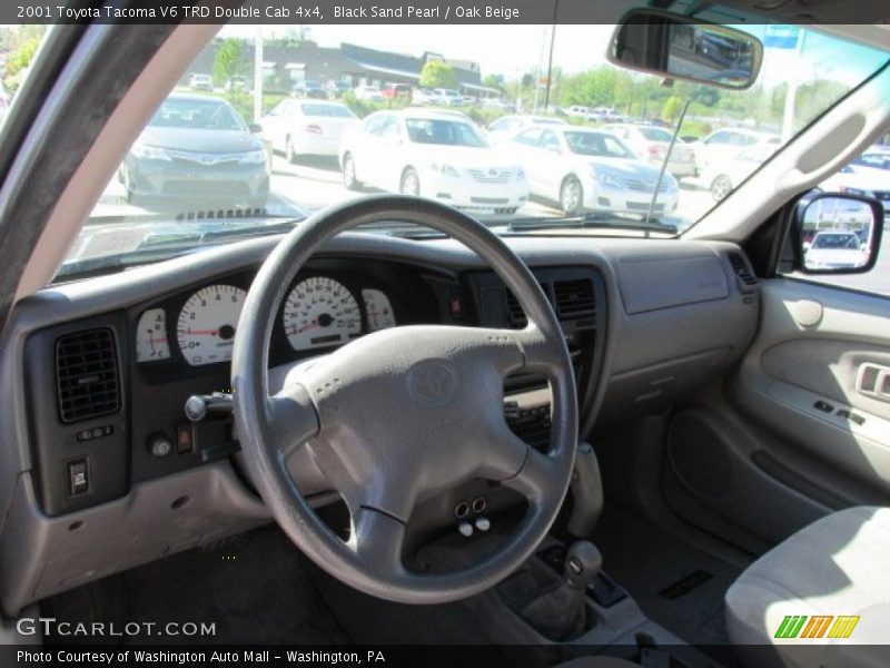 Black Sand Pearl / Oak Beige 2001 Toyota Tacoma V6 TRD Double Cab 4x4