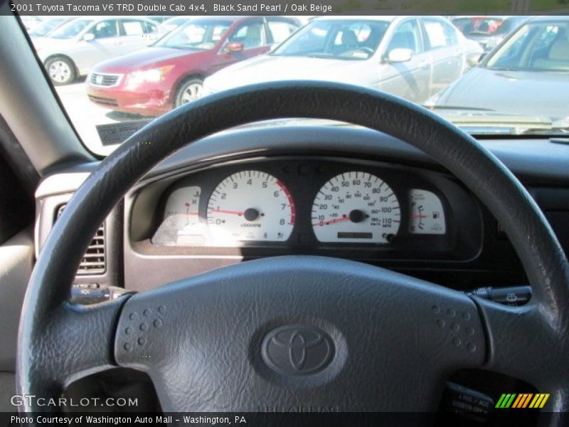 Black Sand Pearl / Oak Beige 2001 Toyota Tacoma V6 TRD Double Cab 4x4