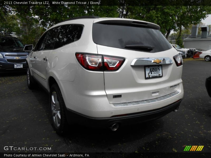 White Diamond Tricoat / Ebony 2013 Chevrolet Traverse LTZ