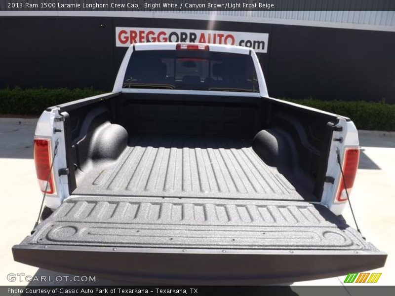 Bright White / Canyon Brown/Light Frost Beige 2013 Ram 1500 Laramie Longhorn Crew Cab