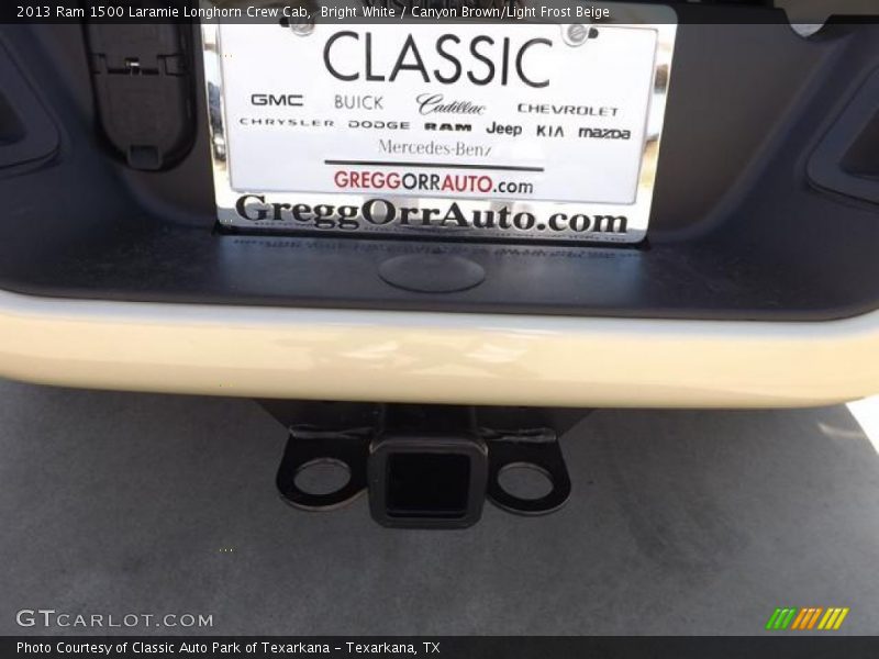 Bright White / Canyon Brown/Light Frost Beige 2013 Ram 1500 Laramie Longhorn Crew Cab