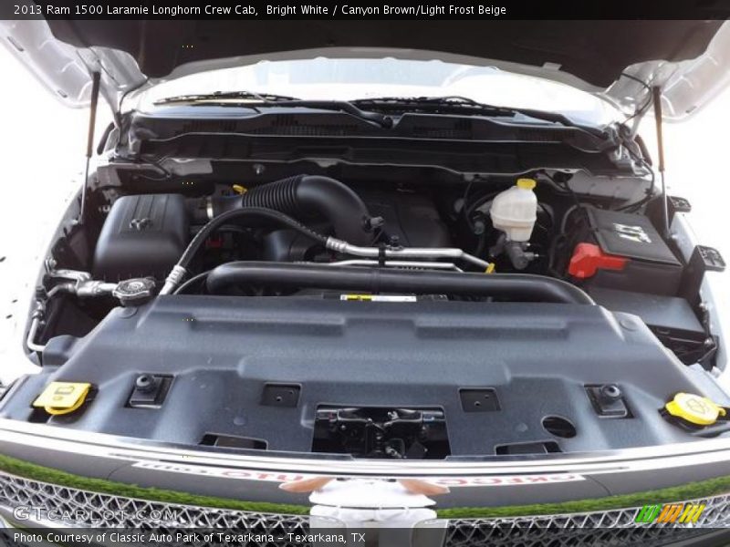 Bright White / Canyon Brown/Light Frost Beige 2013 Ram 1500 Laramie Longhorn Crew Cab