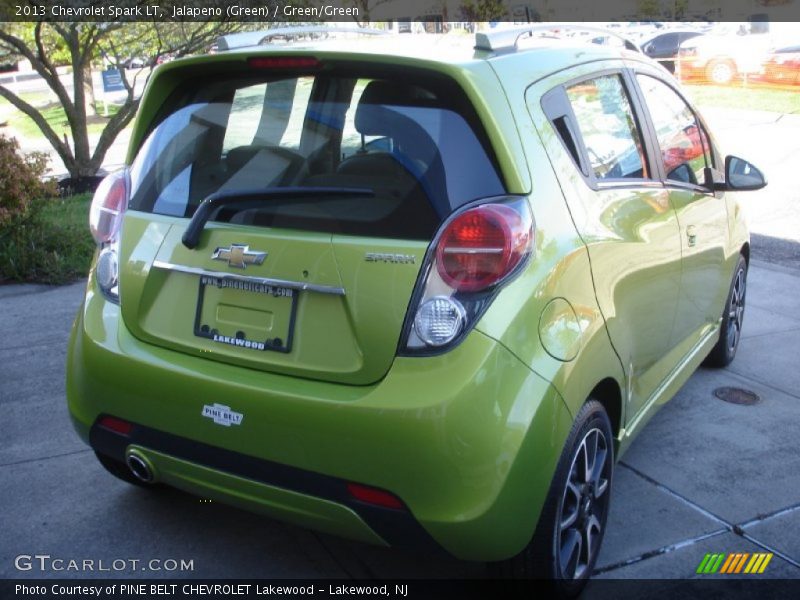 Jalapeno (Green) / Green/Green 2013 Chevrolet Spark LT