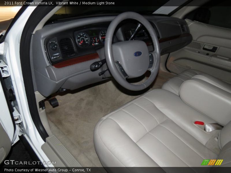 Vibrant White / Medium Light Stone 2011 Ford Crown Victoria LX