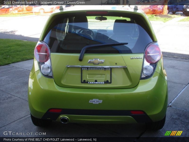 Jalapeno (Green) / Green/Green 2013 Chevrolet Spark LT