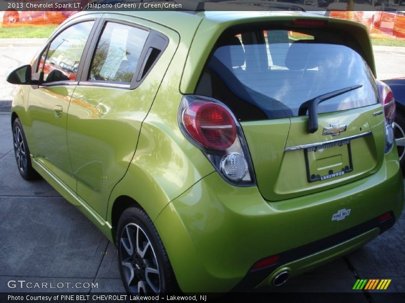 Jalapeno (Green) / Green/Green 2013 Chevrolet Spark LT