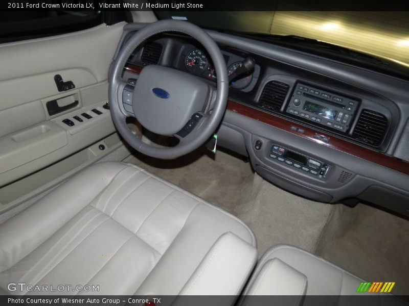 Vibrant White / Medium Light Stone 2011 Ford Crown Victoria LX
