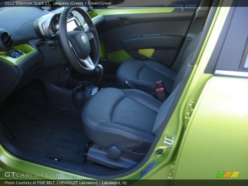 Jalapeno (Green) / Green/Green 2013 Chevrolet Spark LT