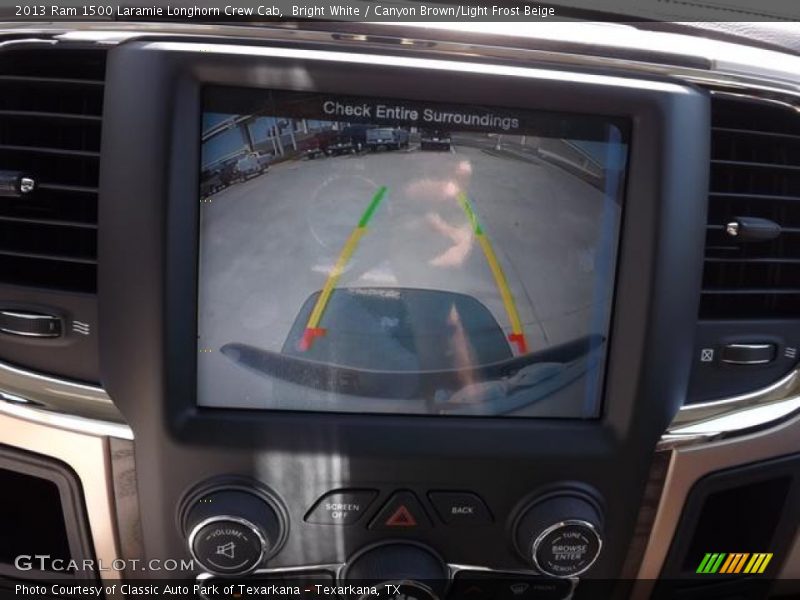 Bright White / Canyon Brown/Light Frost Beige 2013 Ram 1500 Laramie Longhorn Crew Cab