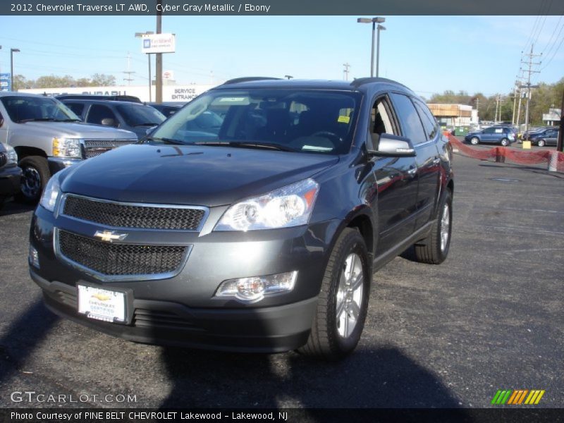 Cyber Gray Metallic / Ebony 2012 Chevrolet Traverse LT AWD