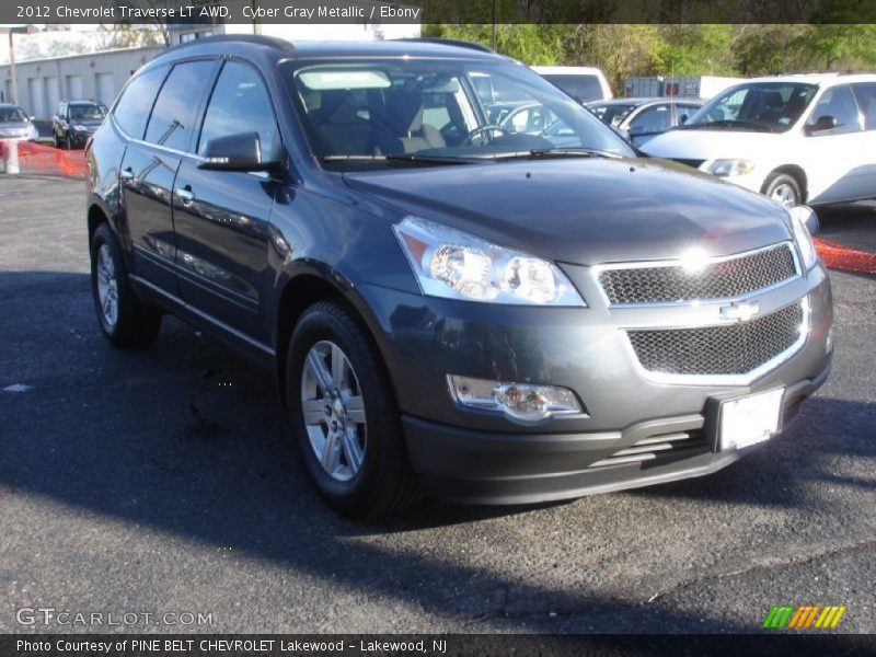 Cyber Gray Metallic / Ebony 2012 Chevrolet Traverse LT AWD
