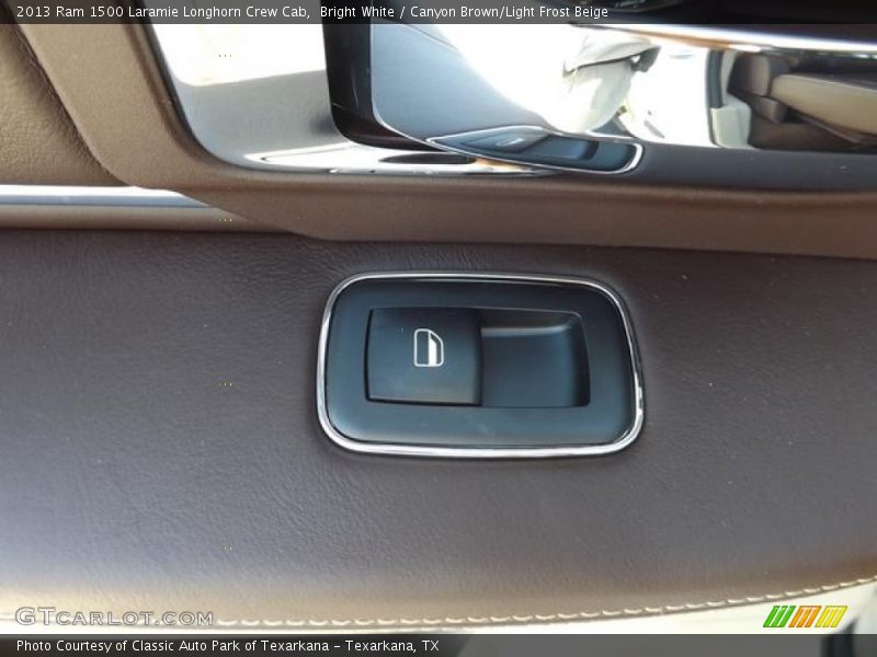 Bright White / Canyon Brown/Light Frost Beige 2013 Ram 1500 Laramie Longhorn Crew Cab