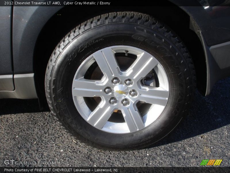 Cyber Gray Metallic / Ebony 2012 Chevrolet Traverse LT AWD
