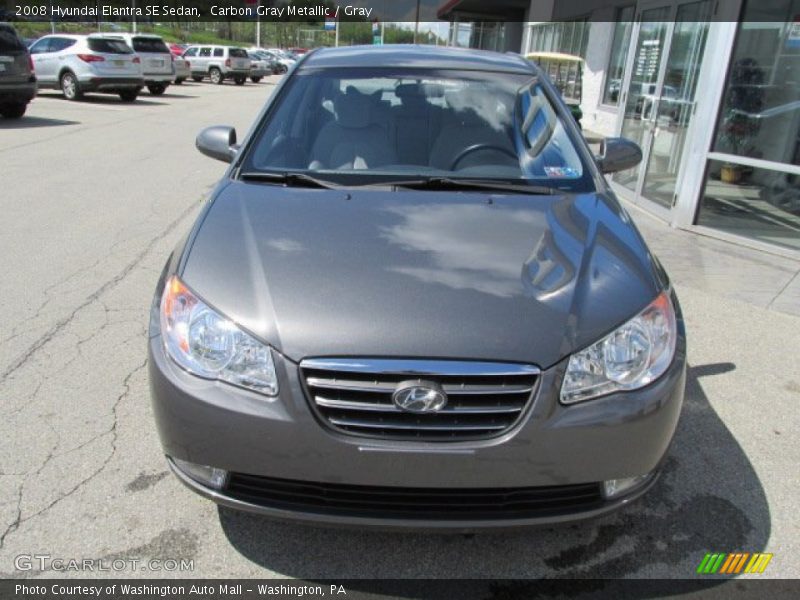 Carbon Gray Metallic / Gray 2008 Hyundai Elantra SE Sedan