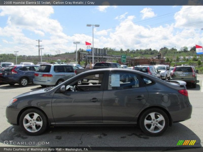Carbon Gray Metallic / Gray 2008 Hyundai Elantra SE Sedan