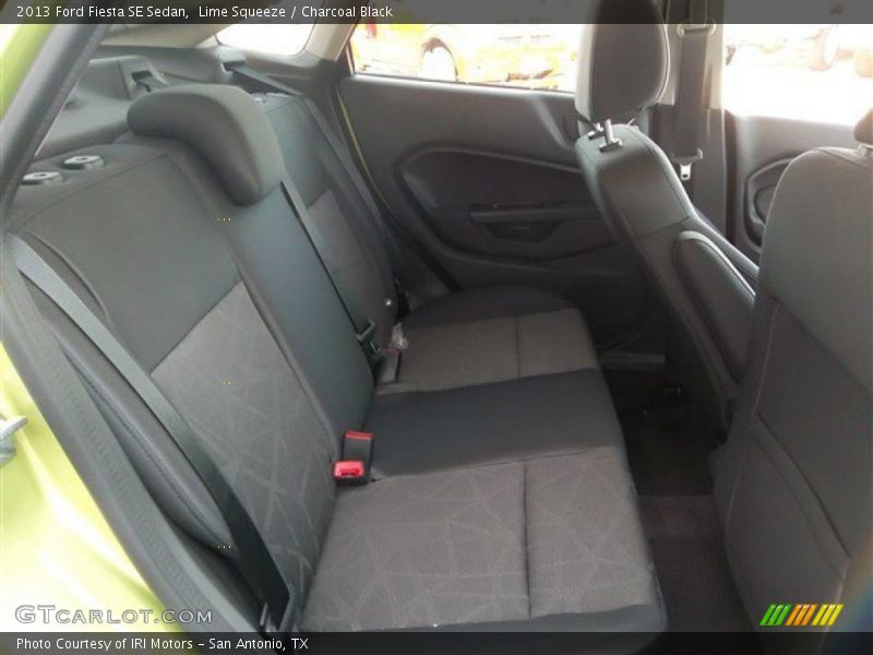 Lime Squeeze / Charcoal Black 2013 Ford Fiesta SE Sedan