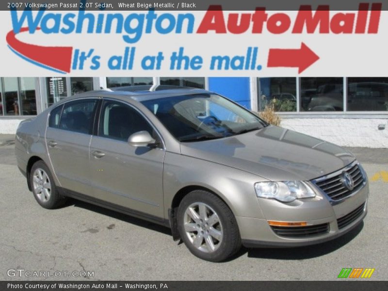 Wheat Beige Metallic / Black 2007 Volkswagen Passat 2.0T Sedan