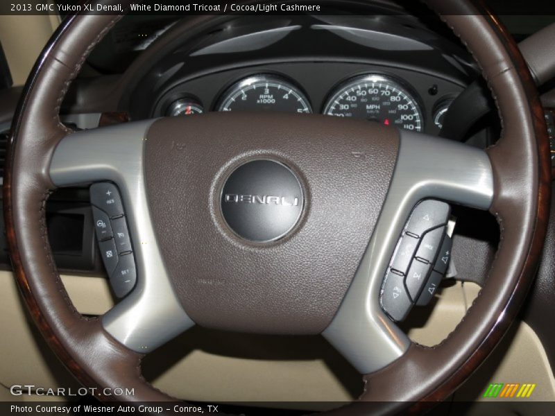 White Diamond Tricoat / Cocoa/Light Cashmere 2013 GMC Yukon XL Denali