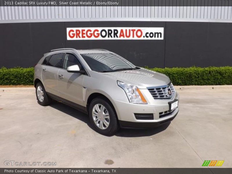 Silver Coast Metallic / Ebony/Ebony 2013 Cadillac SRX Luxury FWD