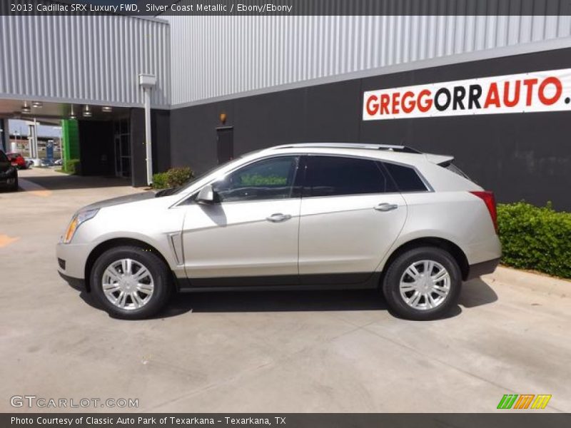Silver Coast Metallic / Ebony/Ebony 2013 Cadillac SRX Luxury FWD