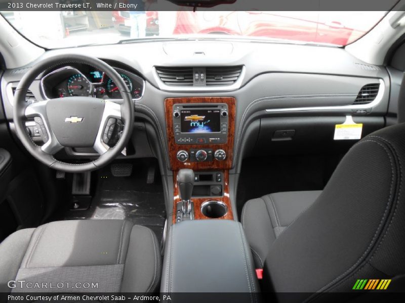 White / Ebony 2013 Chevrolet Traverse LT