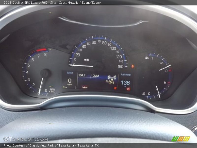 Silver Coast Metallic / Ebony/Ebony 2013 Cadillac SRX Luxury FWD