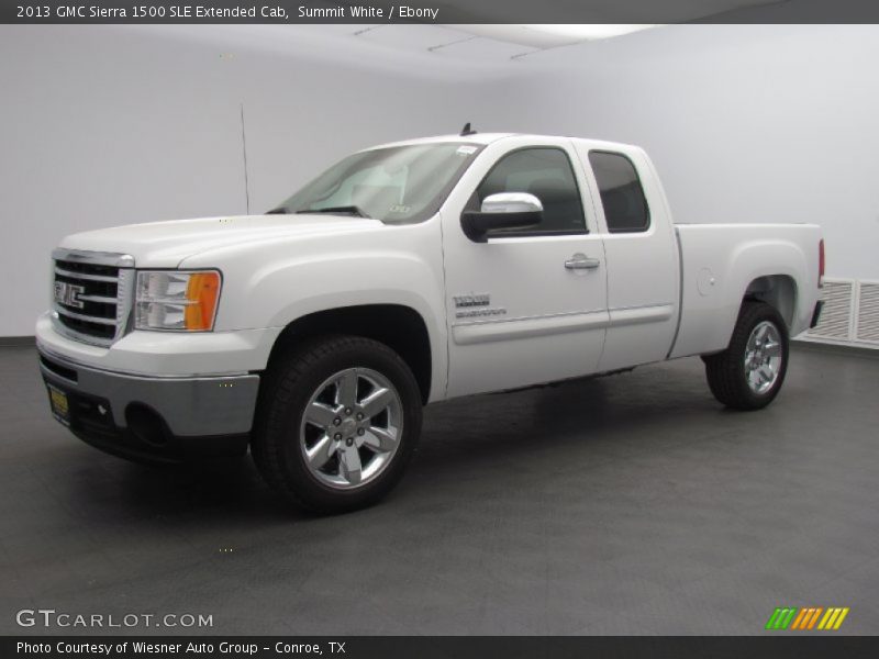 Summit White / Ebony 2013 GMC Sierra 1500 SLE Extended Cab